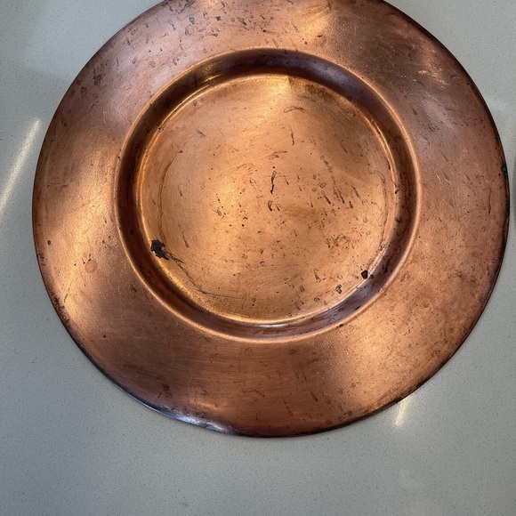 $360 set of 6 solid copper vintage plates 11.5” platter charger craftsman - Picture 12 of 14